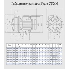 Насос поверхностный Ebara CDXM 120/12