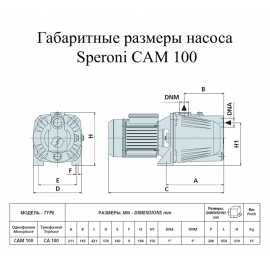 Насос поверхностный Speroni CAM 100 HL