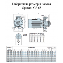 Насос поверхностный Speroni CS 65-160 D