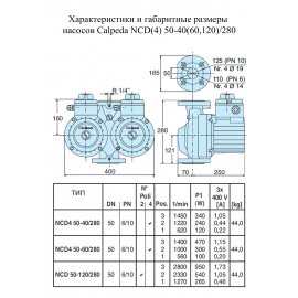 Циркуляционный насос Calpeda NCD4 50-60/280 | (Италия)