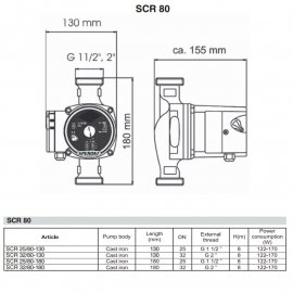 Циркуляционный насос Speroni SCR 25/80-180 | (Италия)