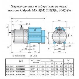 Поверхностный насос Calpeda MXH 204/А | (Италия)