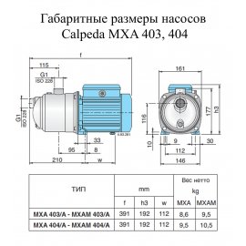 Поверхностный насос Calpeda MXAM 403/A | (Италия)