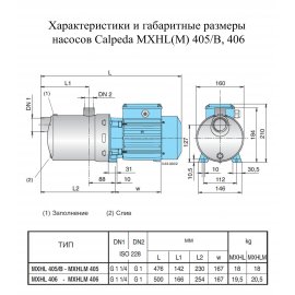 Поверхностный насос Calpeda MXHL 405/B | (Италия)