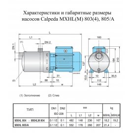 Поверхностный насос Calpeda MXHLM 804 | (Италия)