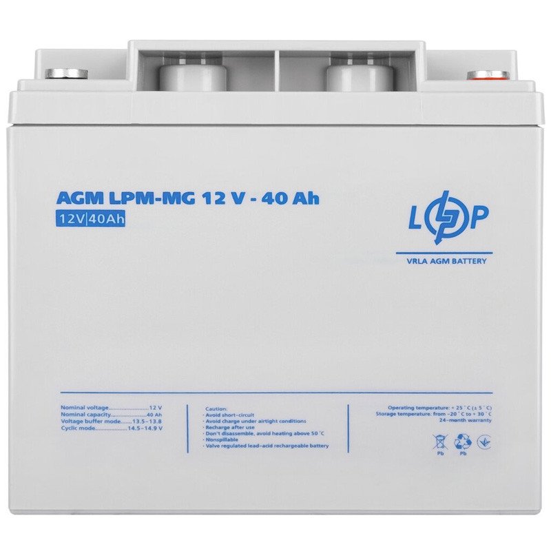 Аккумуляторная батарея LogicPower LPM-MG 12V - 40 Ah