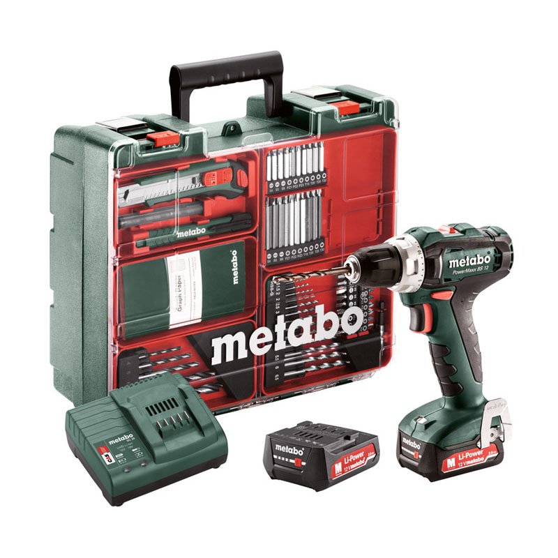 Дрель-шуруповерт аккумуляторная Metabo PowerMaxx BS 12 Set