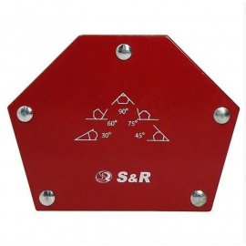 Магнітний тримач для зварювання S&R 5-кутний 30˚, 45˚, 60˚, 75˚, 90˚