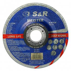Круг абразивний зачисний по металу S&R Meister 125x6.0x22.2мм